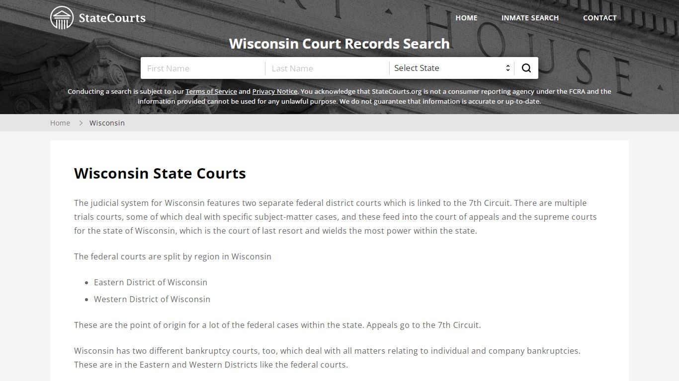 Wisconsin Court Records - WI State Courts
